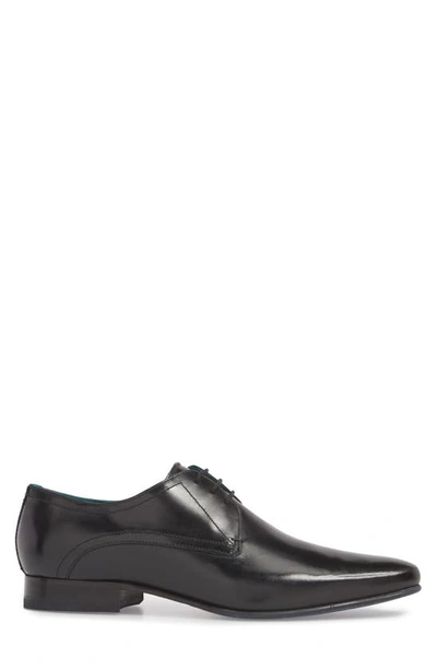 Shop Ted Baker Bhartli Plain Toe Derby In Black Leather