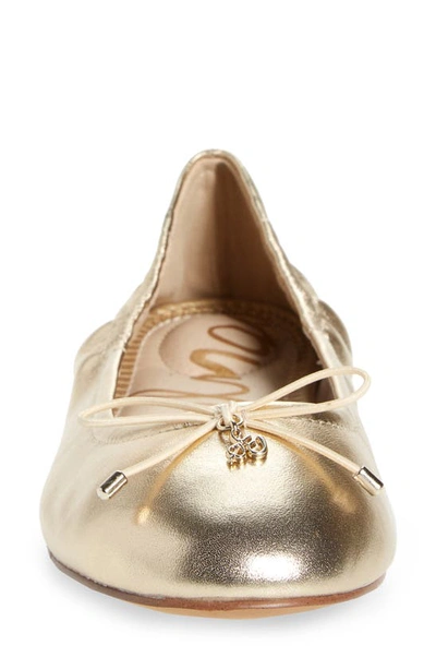 Shop Sam Edelman Felicia Ballet Flat In Gold Leaf