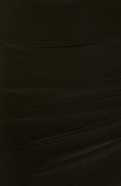 Shop Norma Kamali Side Drape Miniskirt In Black