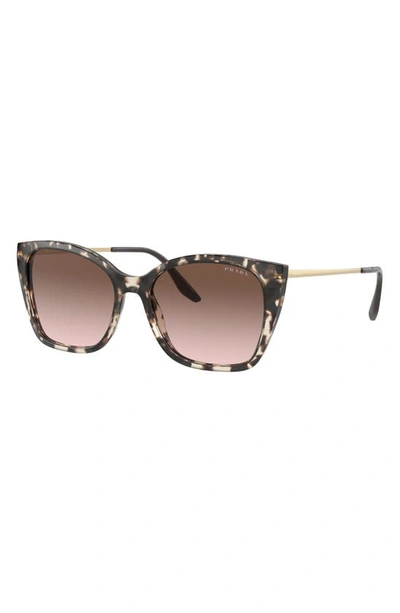 Shop Prada 54mm Gradient Cat Eye Sunglasses In Brown