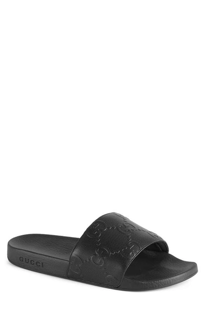 Shop Gucci Pursuit Slide Sandal In Black