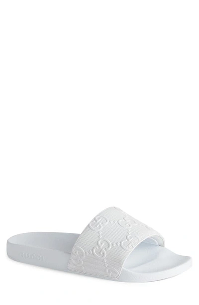 Shop Gucci Pursuit Slide Sandal In Great White
