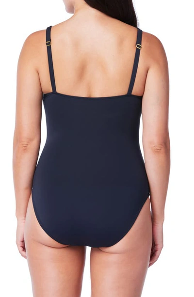 Bleu Rod Beattie Bleu Rod By Beattie Walk The Line Underwire One-piece Swimsuit Women's Swimsuit In Black