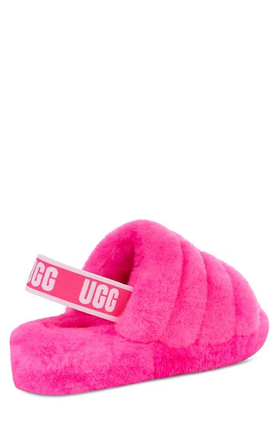 Shop Ugg Fluff Yeah Faux Fur Slingback Sandal In Taffy Pink