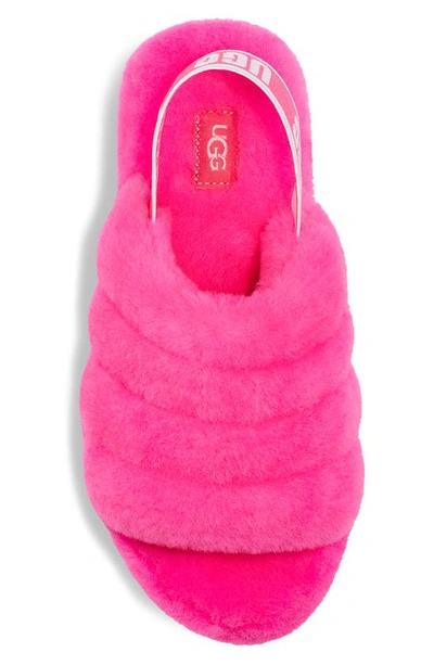 Shop Ugg Fluff Yeah Faux Fur Slingback Sandal In Taffy Pink