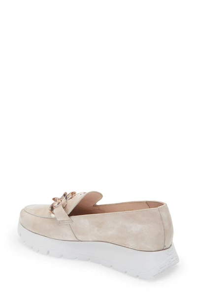 Shop Wonders A-2405 Platform Loafer In Taupe Patent Leather