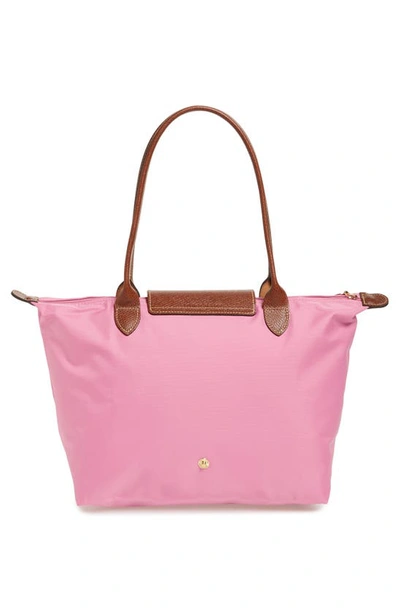 Shop Longchamp Small Le Pliage Nylon Shoulder Tote In Light Pink