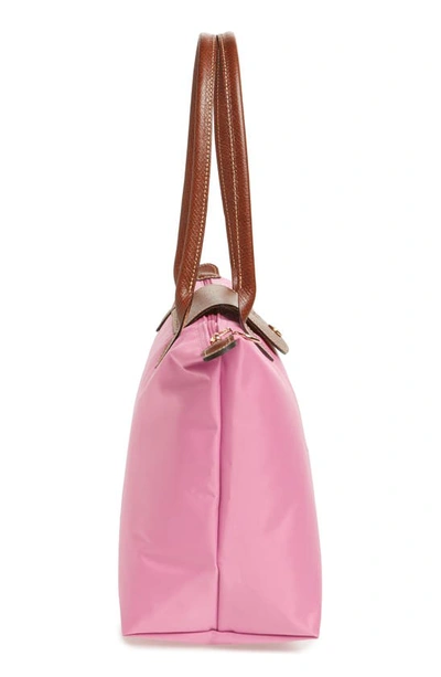 Shop Longchamp Small Le Pliage Nylon Shoulder Tote In Light Pink