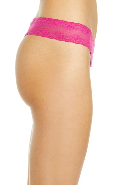 Shop Natori Bliss Perfection Thong In Bright Berry