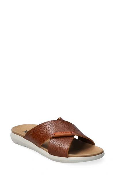 Shop Mephisto Conrad Slide Sandal In Tan Grain/ Randy Desert