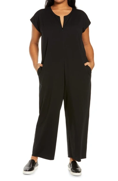Eileen Fisher Women's Cropped Wide-leg Jumpsuit, Regular & Plus Sizes In  Black | ModeSens