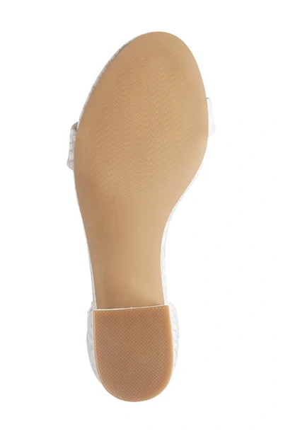 Shop Steve Madden Irenee Ankle Strap Sandal In White/ Grey