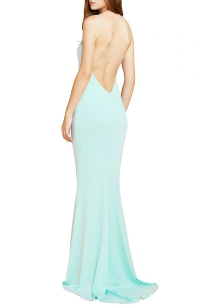 Shop Katie May Great Kate Ruched Gown In Supercharged Mint