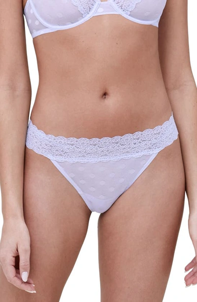 Shop Skarlett Blue Dare Lace Thong In Iced Lavender