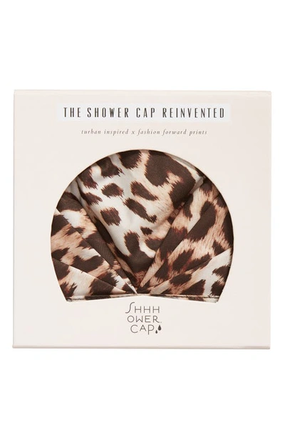 Shop Shhhowercap The Minx Shower Cap In Leopard Print