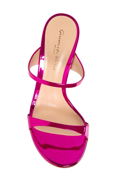 Aura Metallic Calfskin Dual-band Sandals In Pink