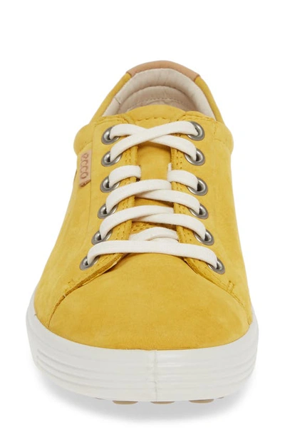 Shop Ecco 'soft 7' Cap Toe Sneaker In Marigold Leather