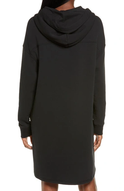 Shop Ugg Aderlyn Fleece Lounge Hoodie Dress In Black