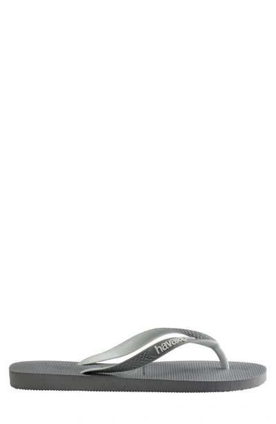 Shop Havaianas 'top Mix' Flip Flop In Steel Grey/ Grey