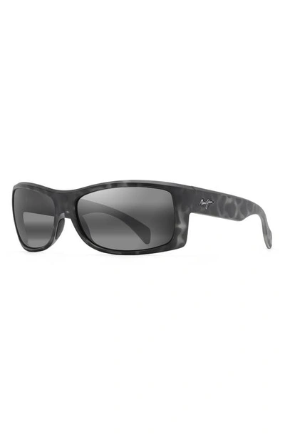 Shop Maui Jim Equator 64.5mm Polarized Sunglasses In Grey Tortoise