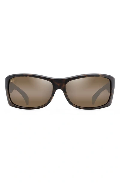 Shop Maui Jim Equator 64.5mm Polarized Sunglasses In Caramel Tortoise