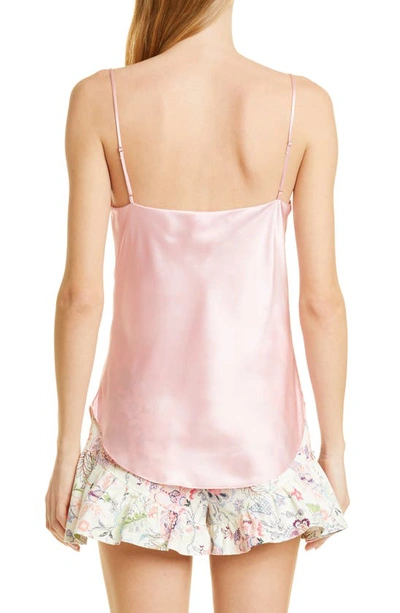 Shop Cinq À Sept Marta Silk Satin Camisole In Pink Quartz