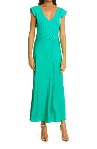 Shop Ted Baker Noemi Belted Bias Cut Dress In Mid Green