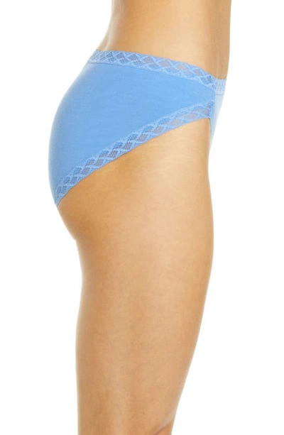 Shop Natori Bliss Cotton French Cut Briefs In Pool Blue