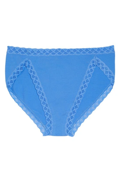 Shop Natori Bliss Cotton French Cut Briefs In Pool Blue