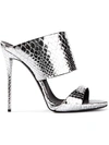 Giuseppe Zanotti Suede & Snake-embossed Leather Sandals