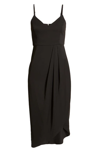 Shop Lulus Reinette V-neck Midi Dress In Black
