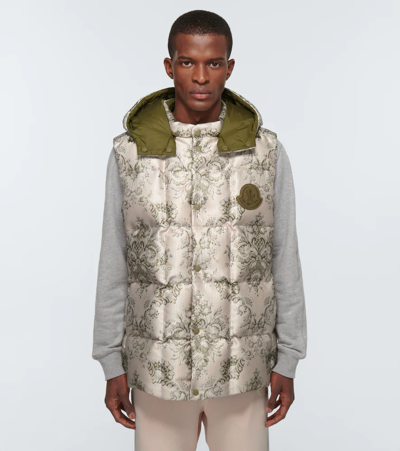 Shop Moncler Genius Rabeh Quilted Down Vest In Rose Print