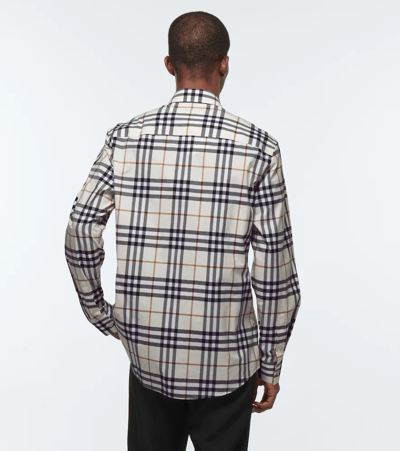 Shop Burberry Checked Cotton Shirt In Parchment Ip Check