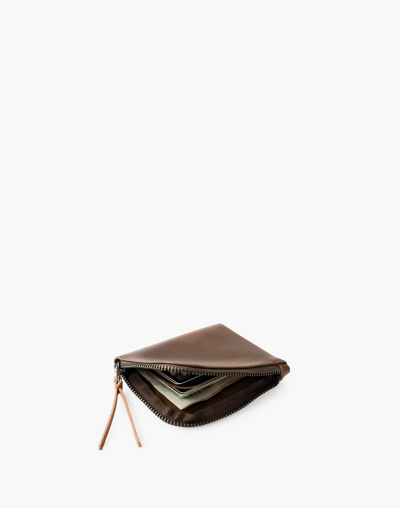 Shop Mw Makr Leather Zip Luxe Wallet In Brown