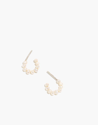 Madewell Freshwater Pearl Huggie Hoop Earrings In Freshwater Pearl
