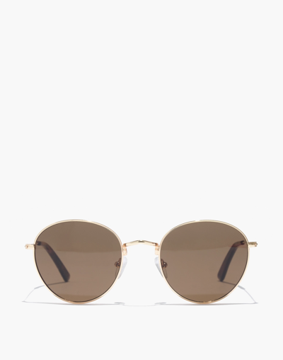 Shop Mw Fest Aviator Sunglasses In Golden Brown