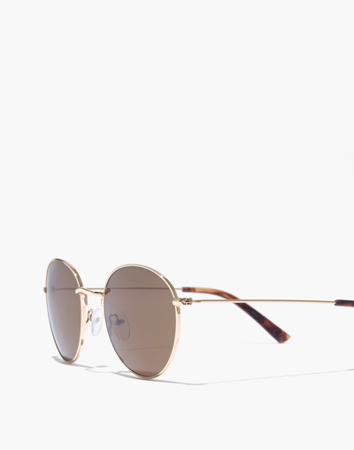 Shop Mw Fest Aviator Sunglasses In Golden Brown