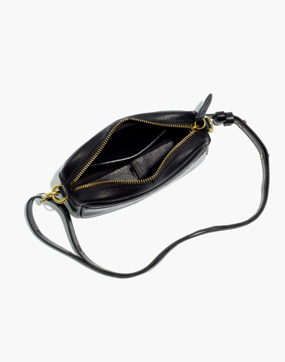 Shop Mw The Leather Carabiner Mini Crossbody Bag In True Black