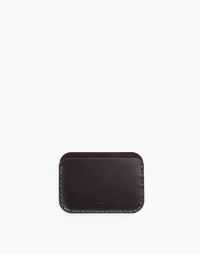 Shop Mw Makr Leather Round Wallet In Black