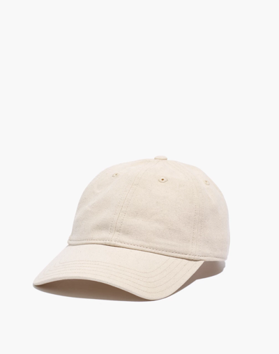 Shop Mw Organic Cotton Broken-in Baseball Cap In Alabaster