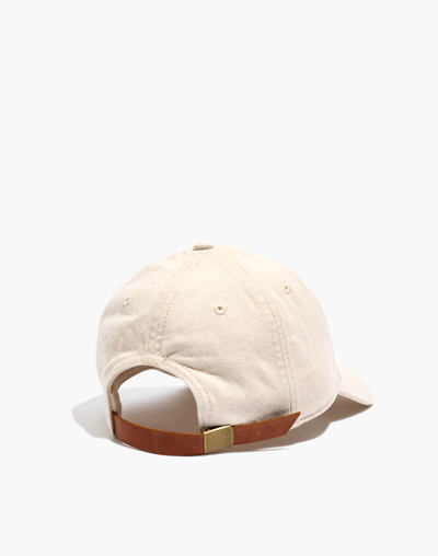 Shop Mw Organic Cotton Broken-in Baseball Cap In Alabaster