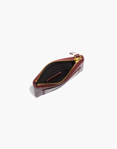 Shop Mw The Leather Pocket Pouch Wallet In Dark Cabernet