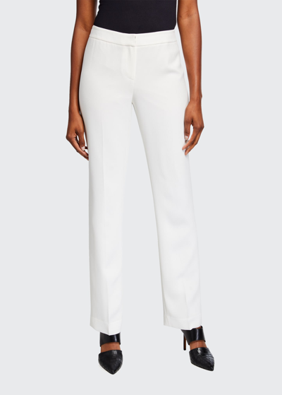 Shop Lafayette 148 Barrow Finessecrepe Pants In Cloud