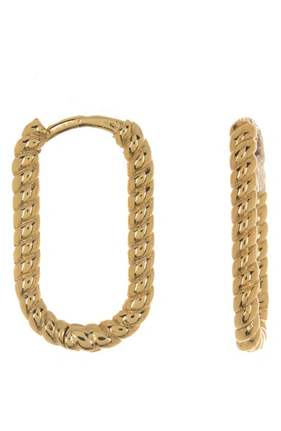 Nordstrom Rack Oval Rope Hoop Earrings In Gold