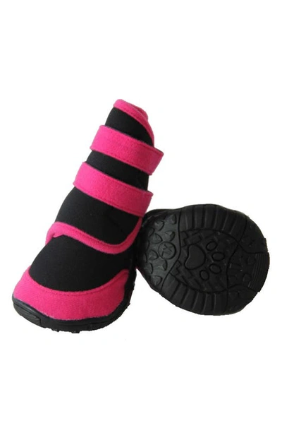 Shop Pet Life 'premium Cone' High Support Performance Dog Shoes In Black/ Pink