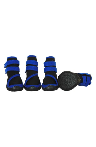 Shop Pet Life 'premium Cone' High Support Performance Dog Shoes In Black/ Blue