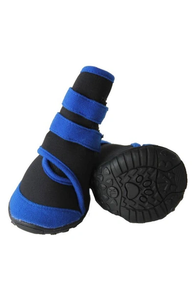 Shop Pet Life 'premium Cone' High Support Performance Dog Shoes In Black/ Blue