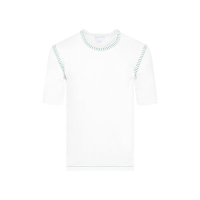 Bottega Veneta Contrast-stitch T-shirt In White | ModeSens