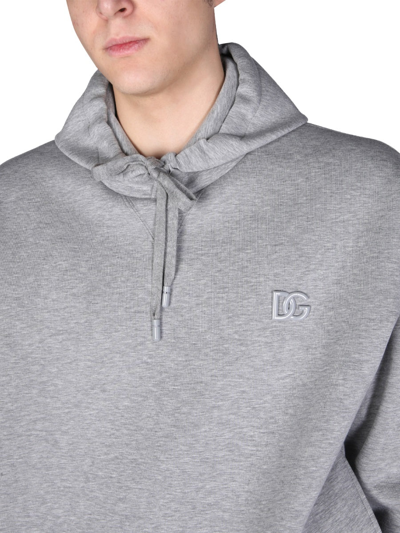 Shop Dolce & Gabbana Sweatshirt With Logo In Grey