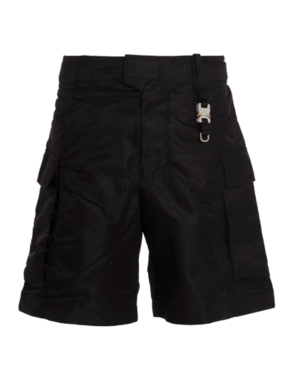Shop Alyx 1017  9sm Buckle Detailed Cargo Shorts In Black